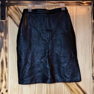 Leather Skirt Blk S